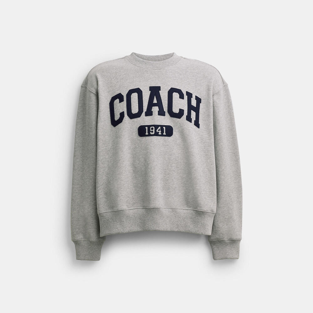 Coach Outlet Sporty Signature Boyfriend Crewneck Sweatshirt